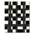 Monochromatic Textured Checkered Grid Rug
