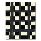 Monochromatic Textured Checkered Grid Rug
