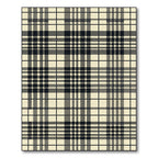 Classic Black Cream Plaid Squares Rug