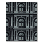 Monochromatic Neoclassical Architectural Repeats Rug