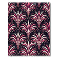 Art Deco Pink Fan Plume Wallpaper Rug