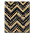 Golden Chevron Ancient Art Deco Rug