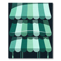 Teal And Green Striped Awning Rug