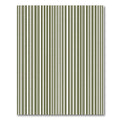 Olive White Vertical Stripe Rug