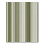 Olive White Vertical Stripe Rug