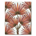 Art Deco Coral Palm Fan Tropical Rug