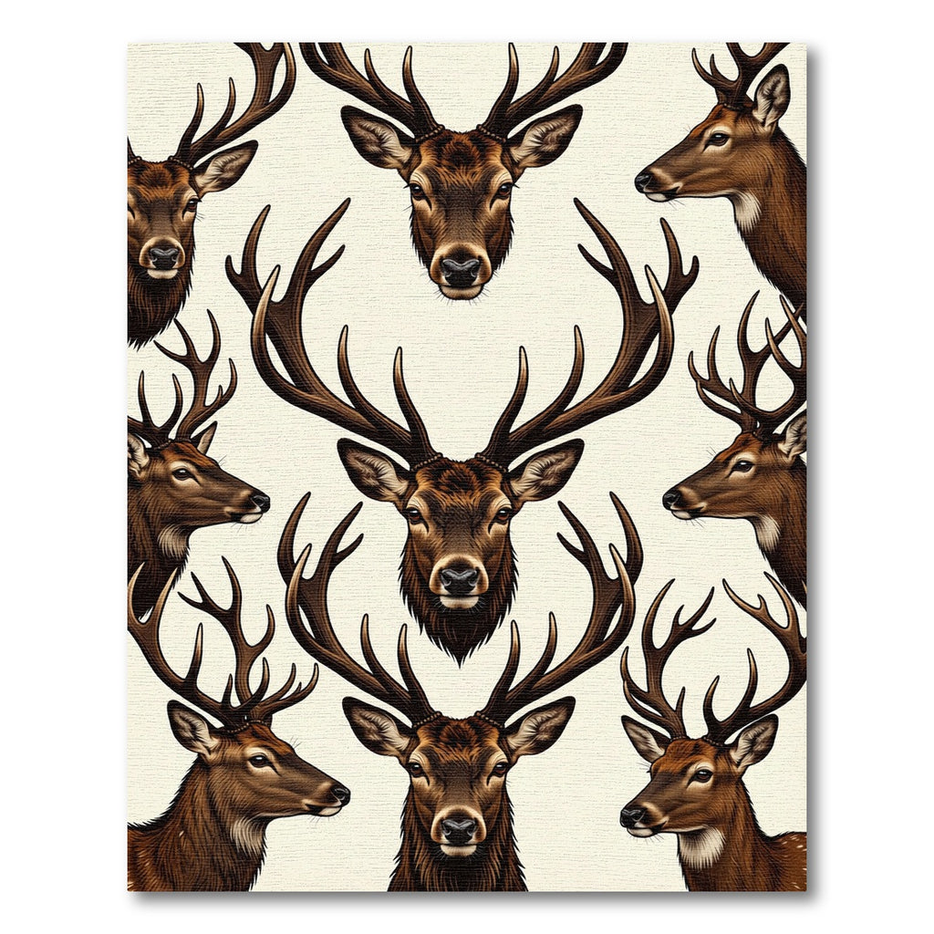 Majestic Woodland Stag Portrait Rug