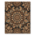 Deep Ochre Paisley Mandala Pattern Rug