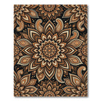Deep Ochre Paisley Mandala Pattern Rug
