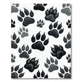Black and Gray Animal Paw Tracks Rug