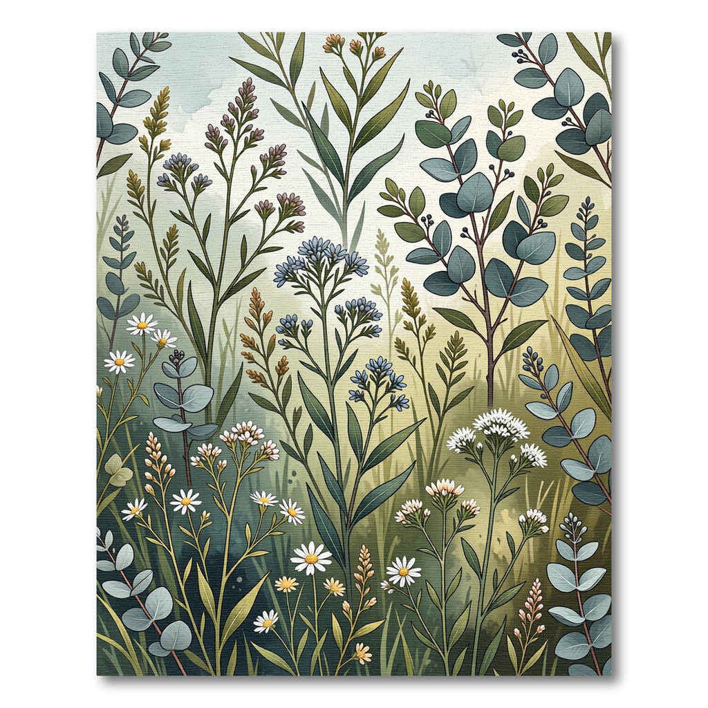Botanical Wildflower Garden Watercolor Meadow Rug