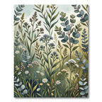 Botanical Wildflower Garden Watercolor Meadow Rug