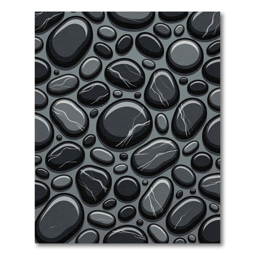 Chic Grey Smooth Stone Collection Rug