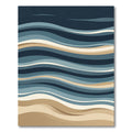 Oceanic Swirl Blue Beige Waves Rug