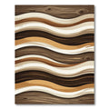 Earthy Wood Grain Wavy Stripes Rug