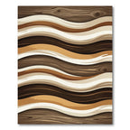 Earthy Wood Grain Wavy Stripes Rug