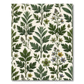 Earthy Green Botanical Meadow Foliage Rug