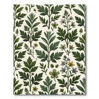 Earthy Green Botanical Meadow Foliage Rug