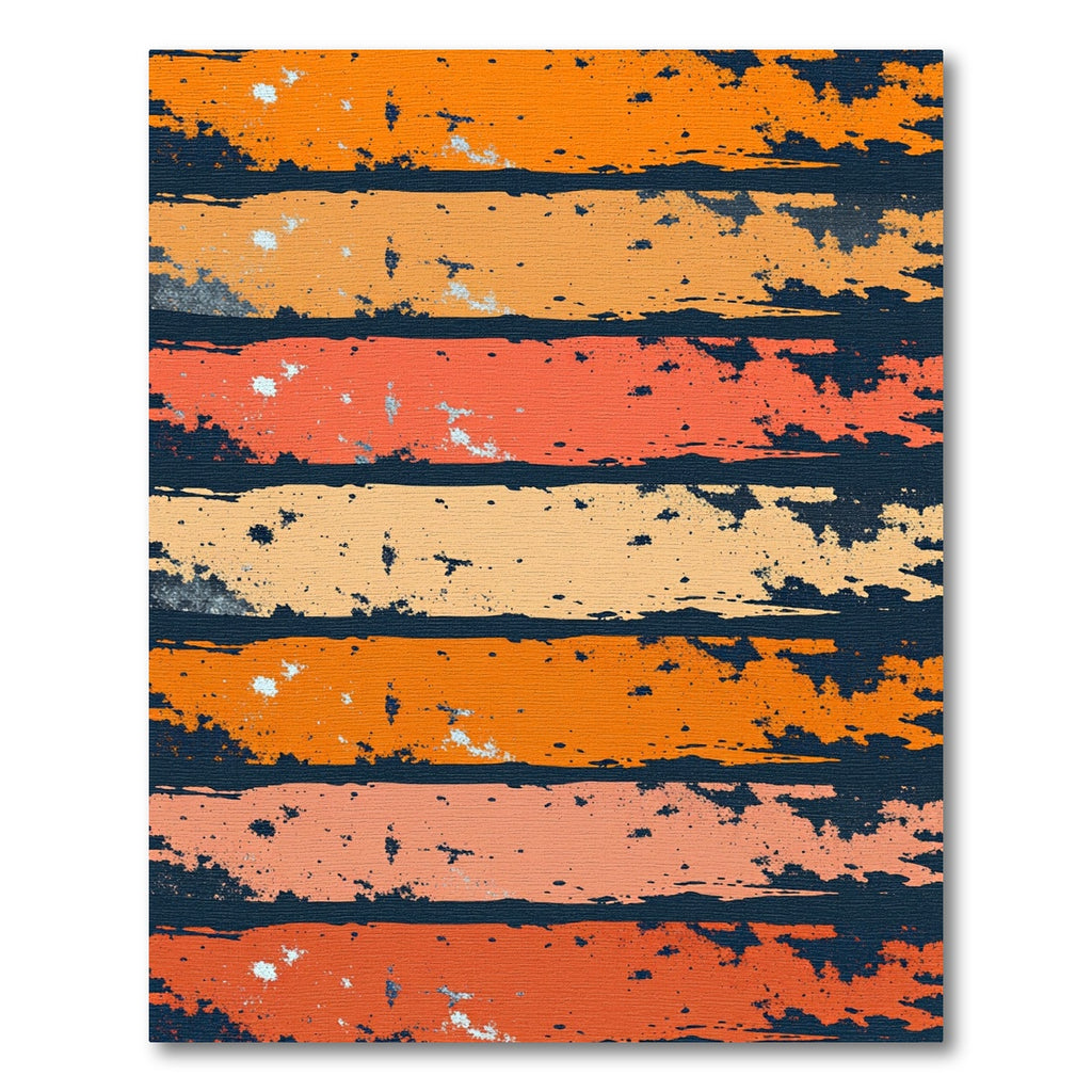 Retro Sunset Striped Abstract Texture Rug