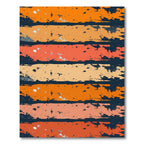Retro Sunset Striped Abstract Texture Rug