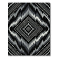Monochrome Diamond Tribal Stripes Rug