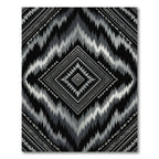 Monochrome Diamond Tribal Stripes Rug