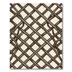 Brown Woven Lattice Intertwined Geometric Rug