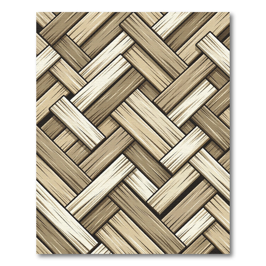 Neutral Herringbone Woven Texture Rug
