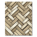 Neutral Herringbone Woven Texture Rug