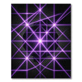 Electric Violet Geometric Laser Grid Rug