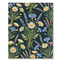 Dark Meadow Chamomile Lavender Cornflower Bouquet Rug