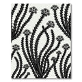 Monochromatic Outline Floral Spray Rug