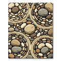 Earthy Zen Stone Pebble Mosaic Rug