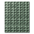Sage Grid Textured Geometric Squares Rug