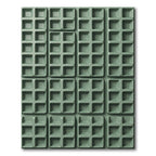 Sage Grid Textured Geometric Squares Rug