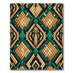 Emerald Gold Cobra Diamond Reptile Rug