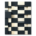 Dark Ivory Geometric Block Surface Rug
