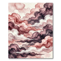Earthy Rose Cloudscape Watercolor Rug
