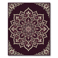 Deep Plum Floral Mandala Rug