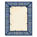 Minimalist Navy Linear Border Frame Rug