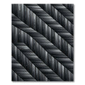 Modern Monochrome Herringbone Wood Grain Rug