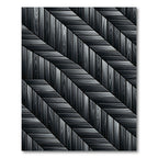 Modern Monochrome Herringbone Wood Grain Rug