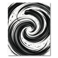 Monochromatic Swirl Abstract Ink Rug