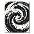 Monochromatic Swirl Abstract Ink Rug