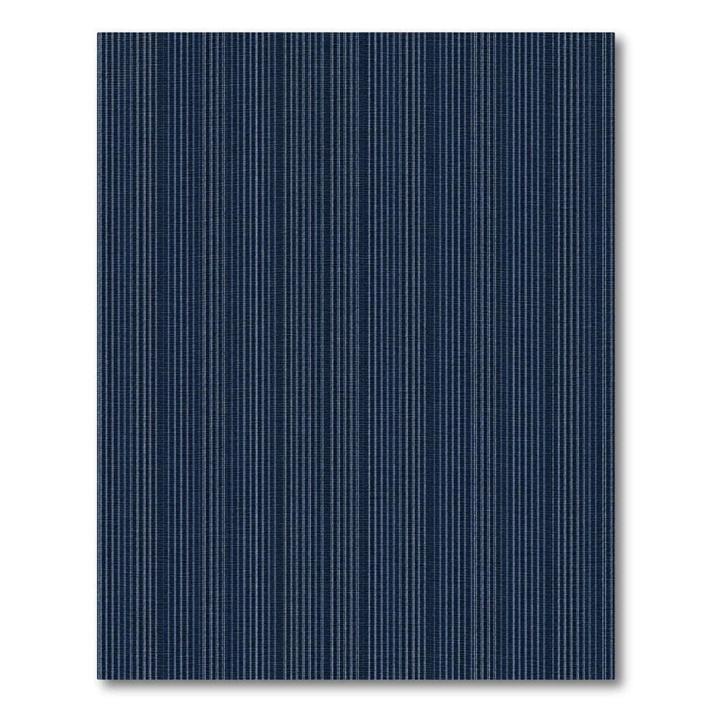 Minimalist Navy Blue Vertical Pinstripe Rug