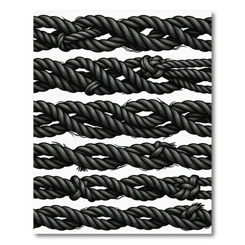 Black Braided Rope Collection Rug