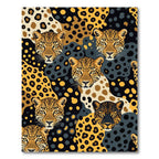 Bold Jaguar Spots Abstract Collage Rug
