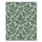 Sage Green Botanical Branch Garland Rug