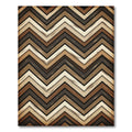 Earth Tone Chevron Zigzag Laminate Rug