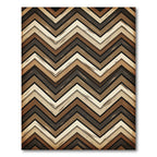 Earth Tone Chevron Zigzag Laminate Rug